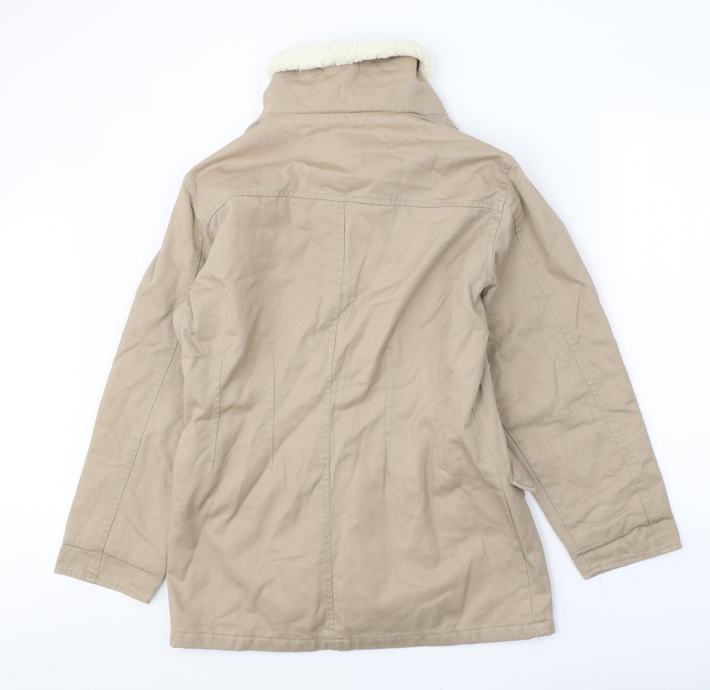 NEXT Womens Beige Jacket Coat Size M Button