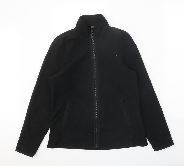St Michael Womens Black Jacket Size 10 Zip