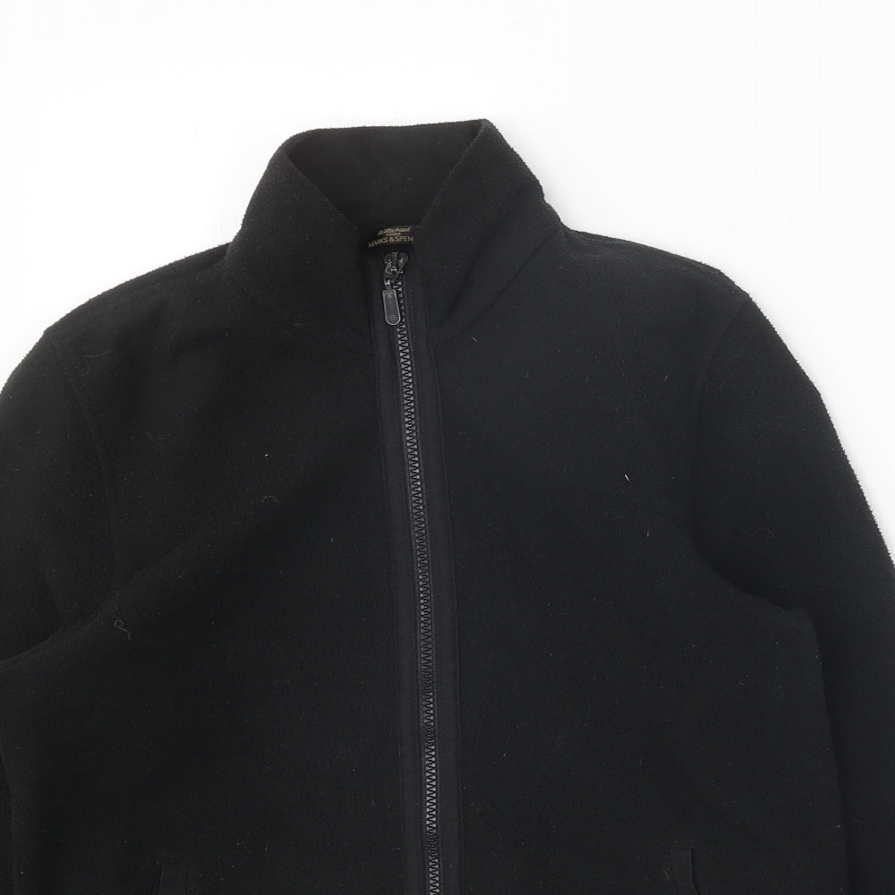 St Michael Womens Black Jacket Size 10 Zip