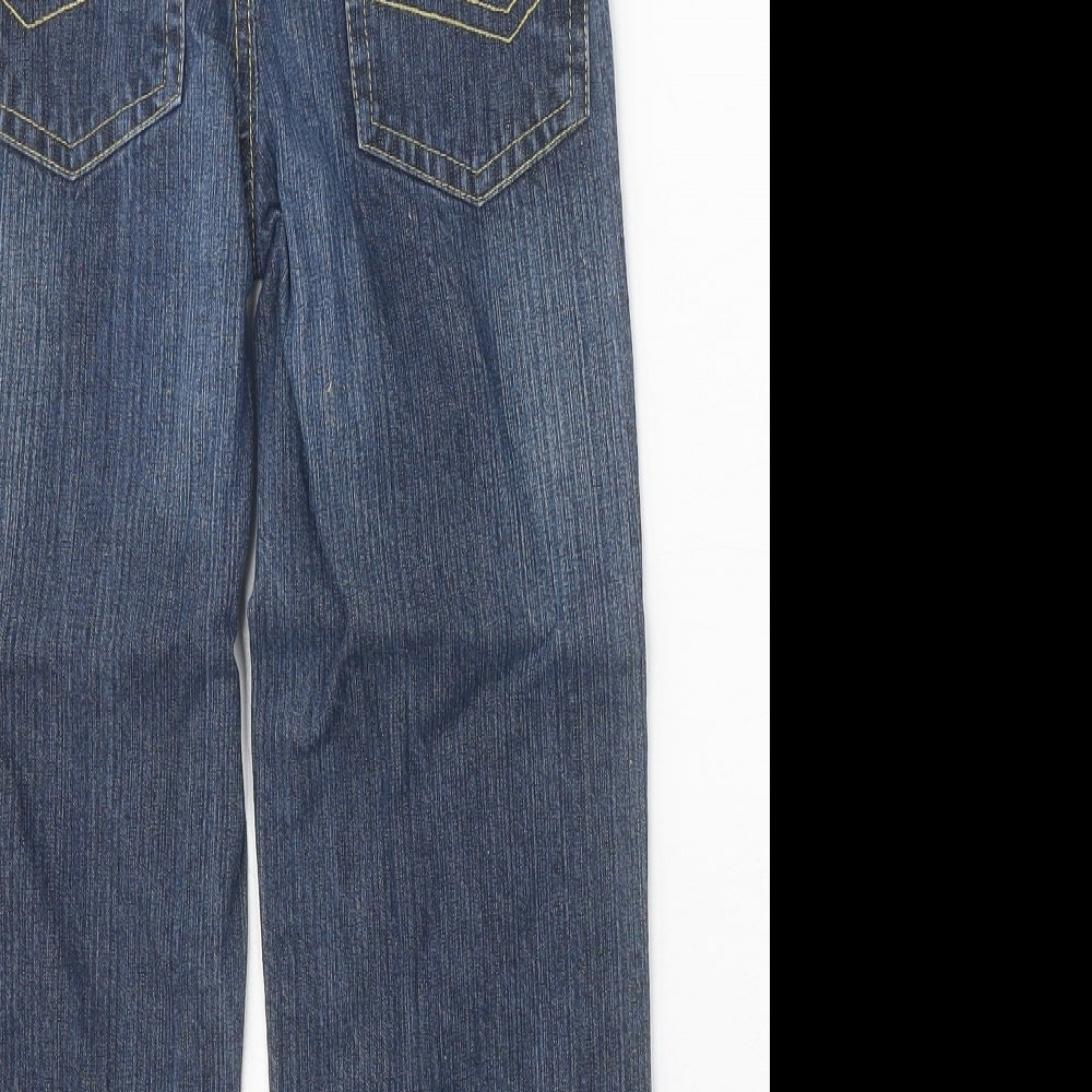 Duck & Dodge Girls Blue 100% Cotton Straight Jeans Size 6 Years Regular Zip