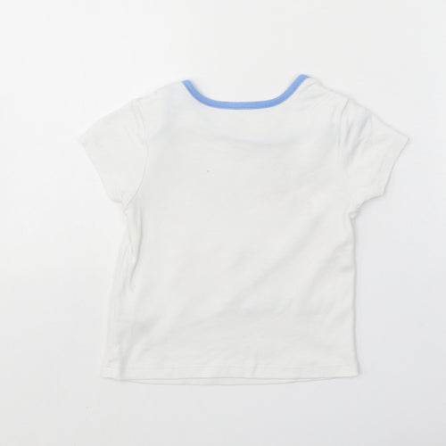 Nutmeg Baby White 100% Cotton Pullover T-Shirt Size 18-24 Months Boat Neck Pullover - Peppa Pig