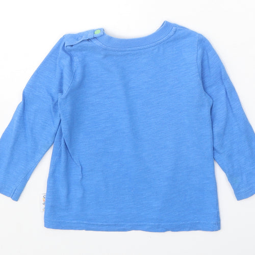 Peppa Pig Blue 100% Cotton Pullover T-Shirt Size 12-18 Months Round Neck Snap - Peppa Pig