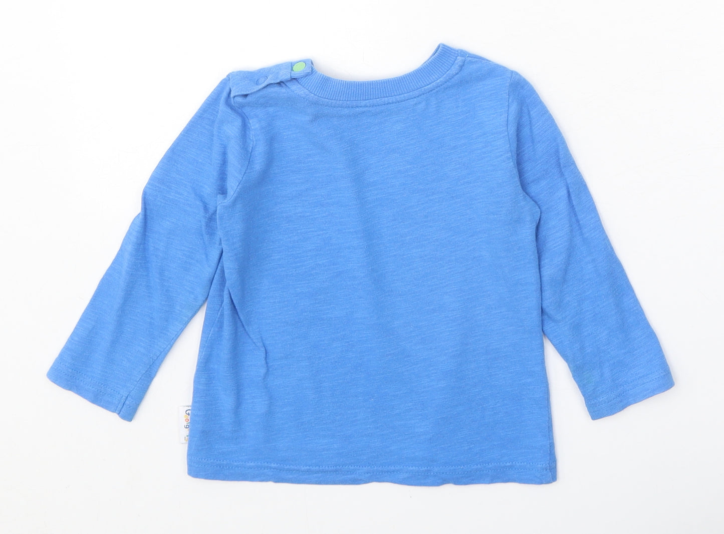 Peppa Pig Blue 100% Cotton Pullover T-Shirt Size 12-18 Months Round Neck Snap - Peppa Pig