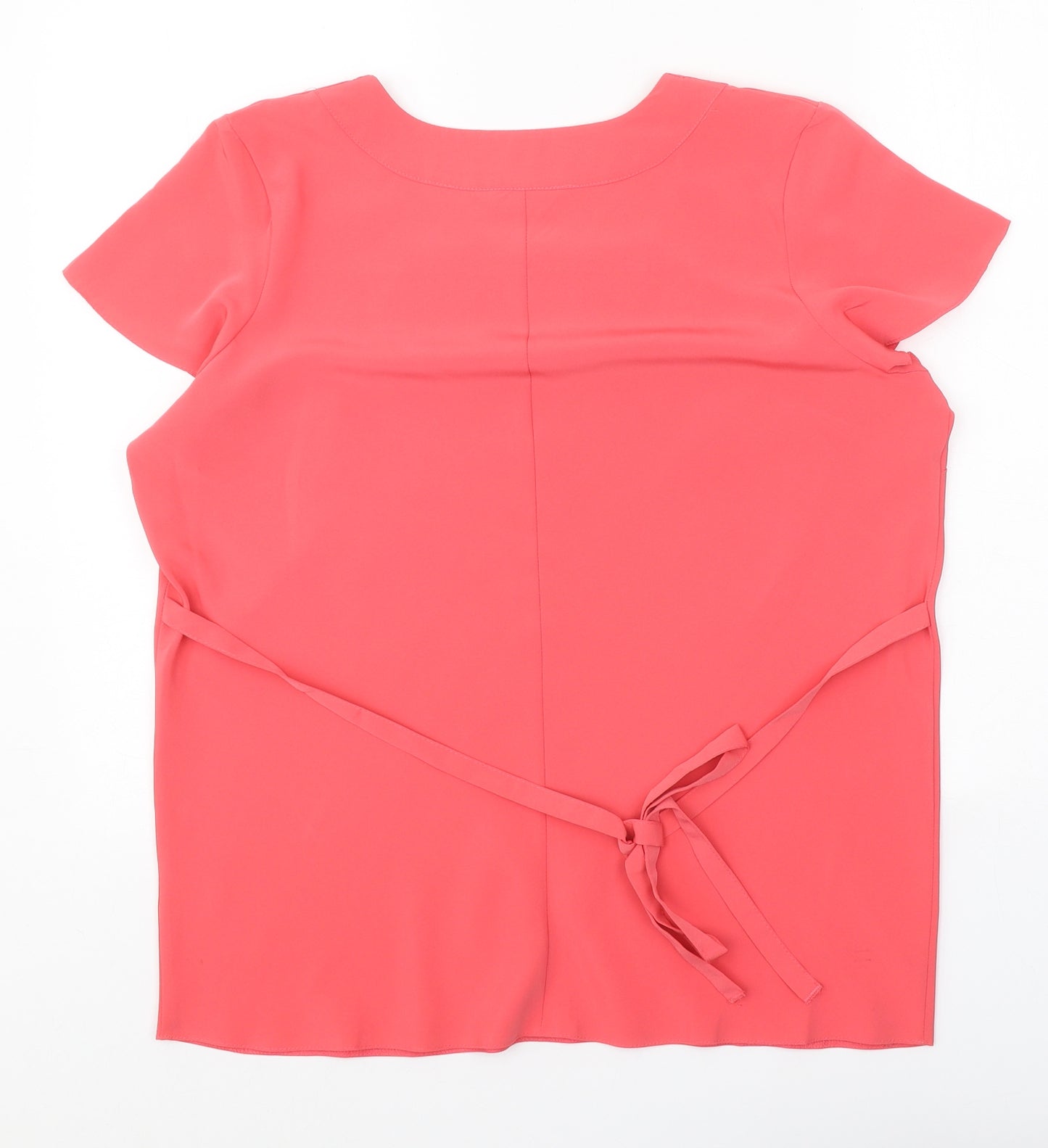 Wardrobe Womens Pink Polyester Basic T-Shirt Size 14 Square Neck