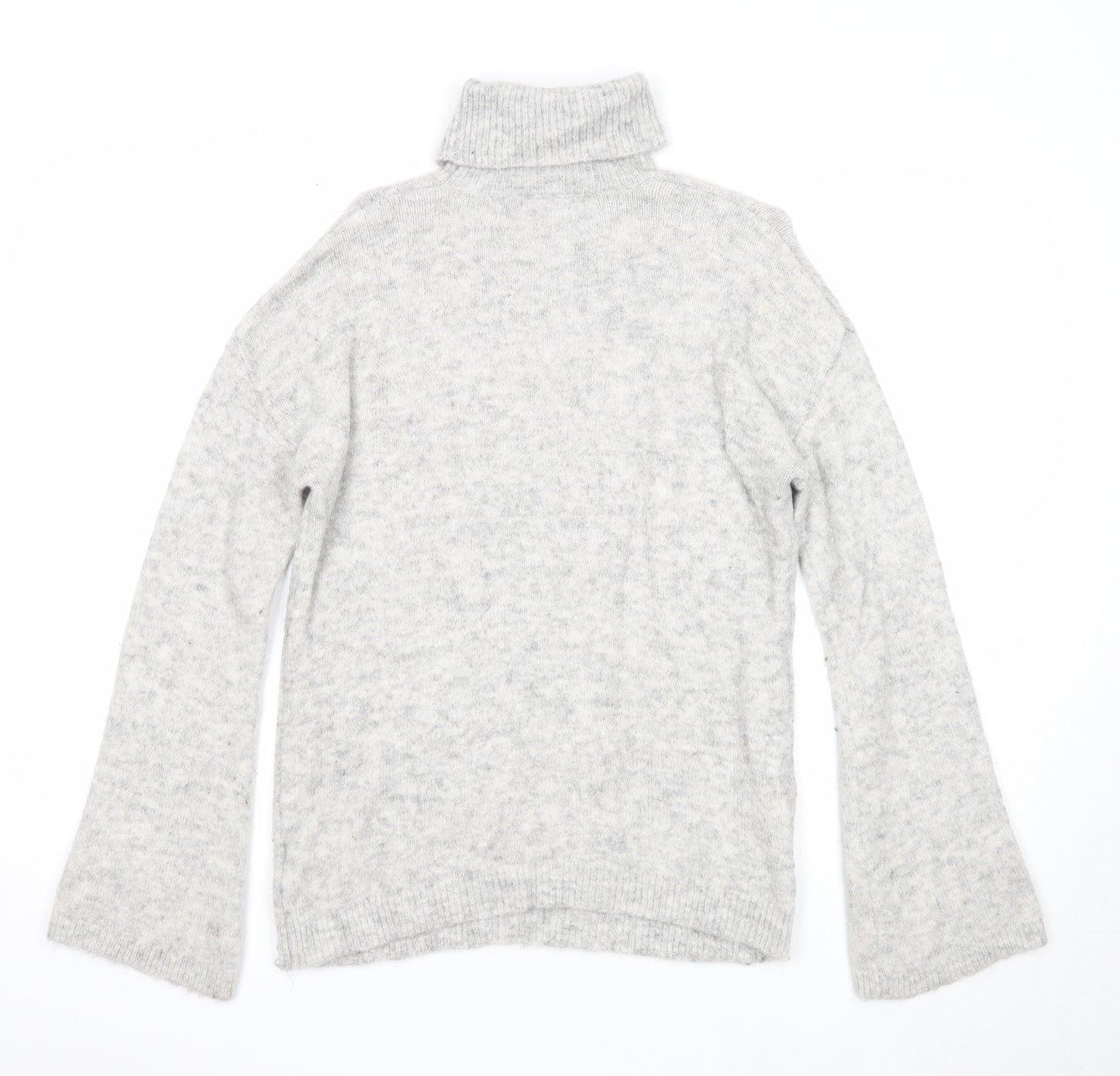 NEXT Womens Grey Roll Neck Acrylic Pullover Jumper Size 10