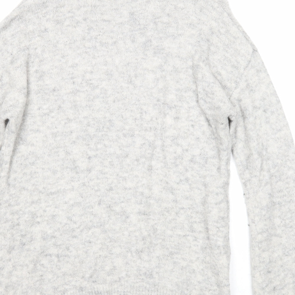 NEXT Womens Grey Roll Neck Acrylic Pullover Jumper Size 10