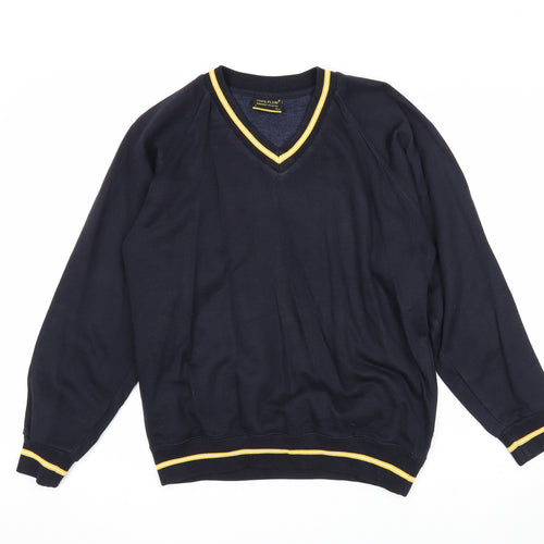 Coolflow Mens Blue Acrylic Pullover Sweatshirt Size S