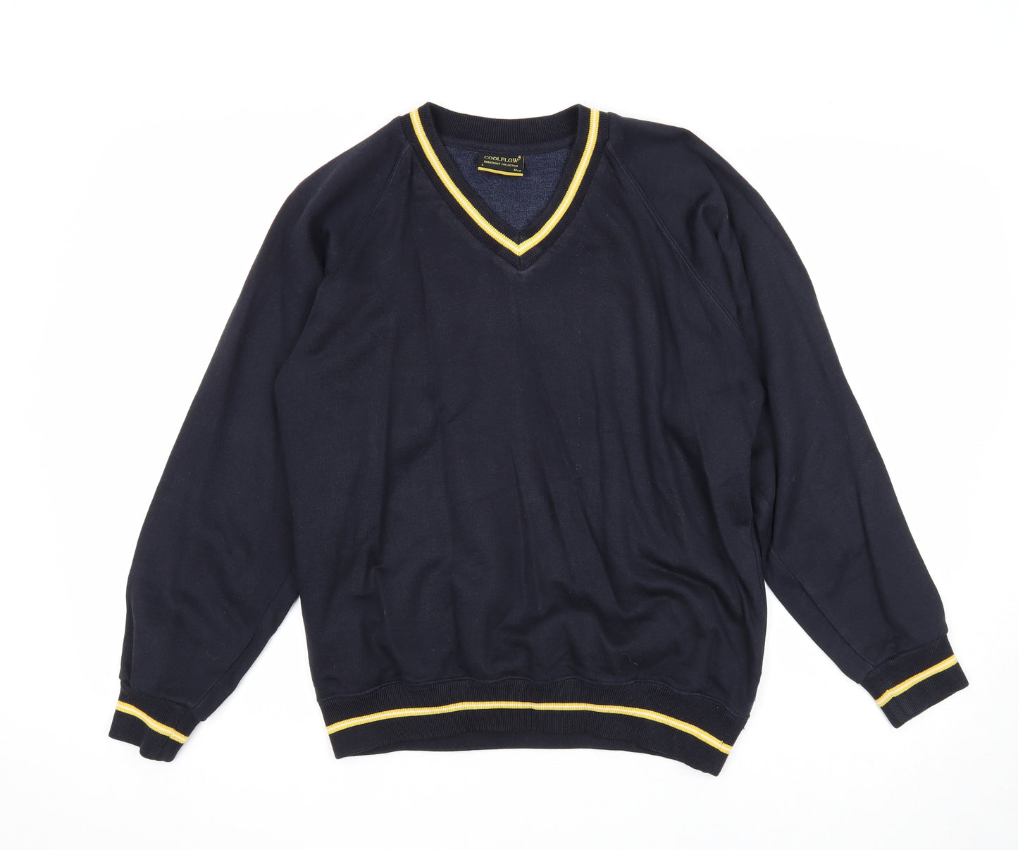Coolflow Mens Blue Acrylic Pullover Sweatshirt Size S