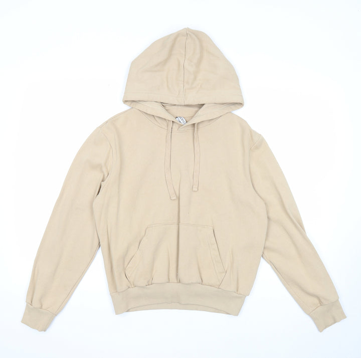 Divided Womens Beige Cotton Pullover Hoodie Size XS Pullover