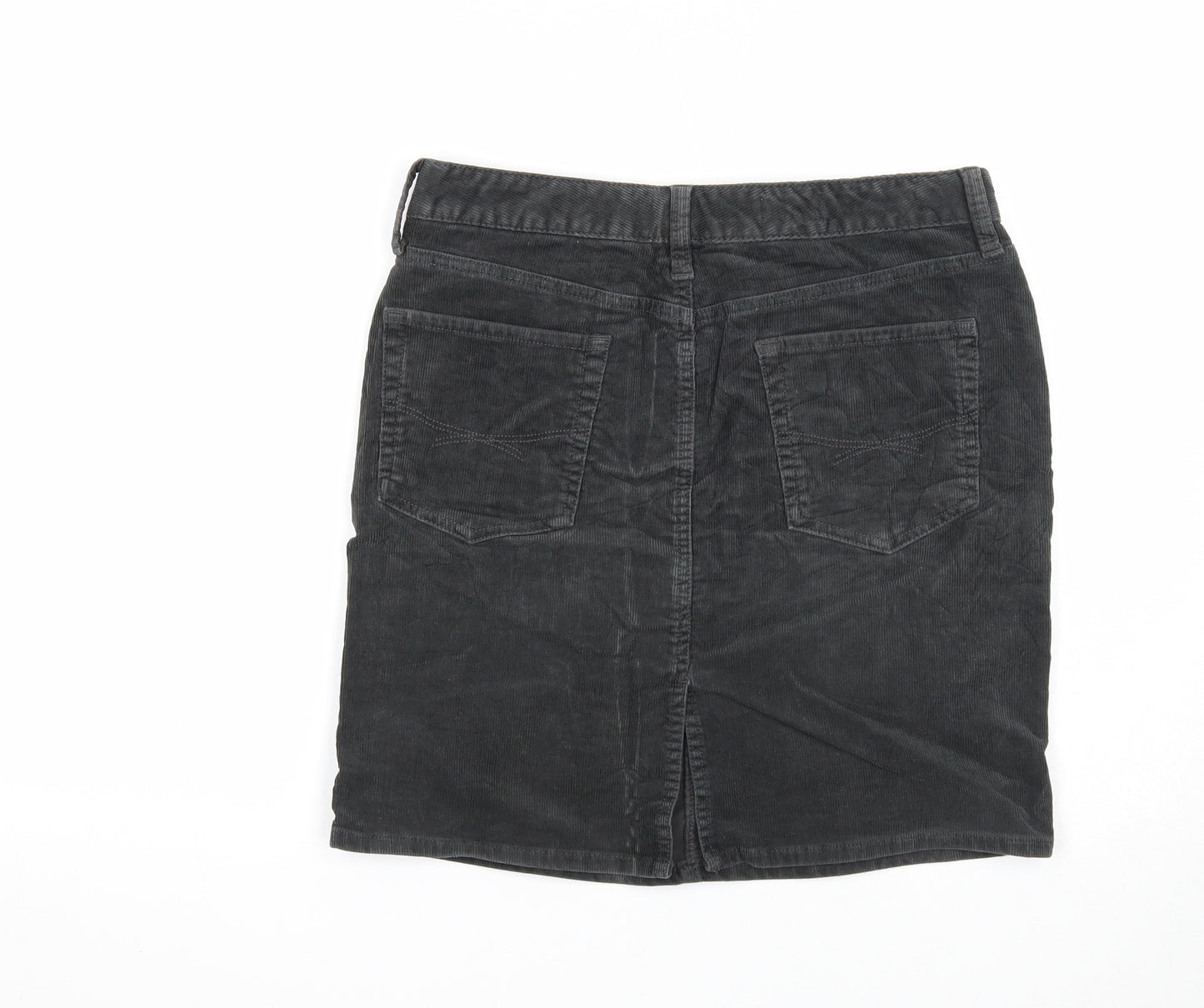 Gap Womens Black Cotton A-Line Skirt Size 6 Zip