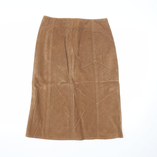 The Limited Womens Brown Cotton A-Line Skirt Size 4 Zip