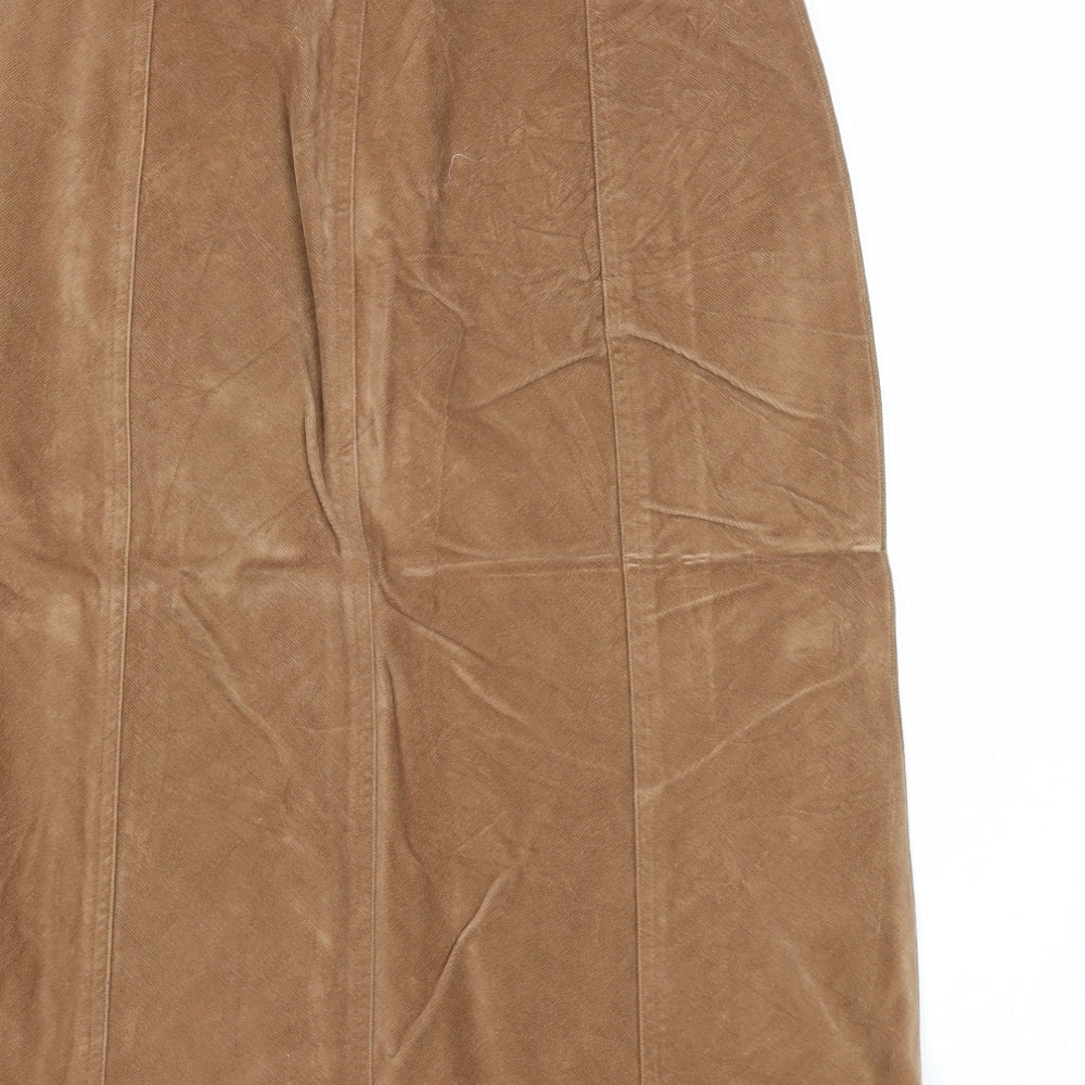 The Limited Womens Brown Cotton A-Line Skirt Size 4 Zip