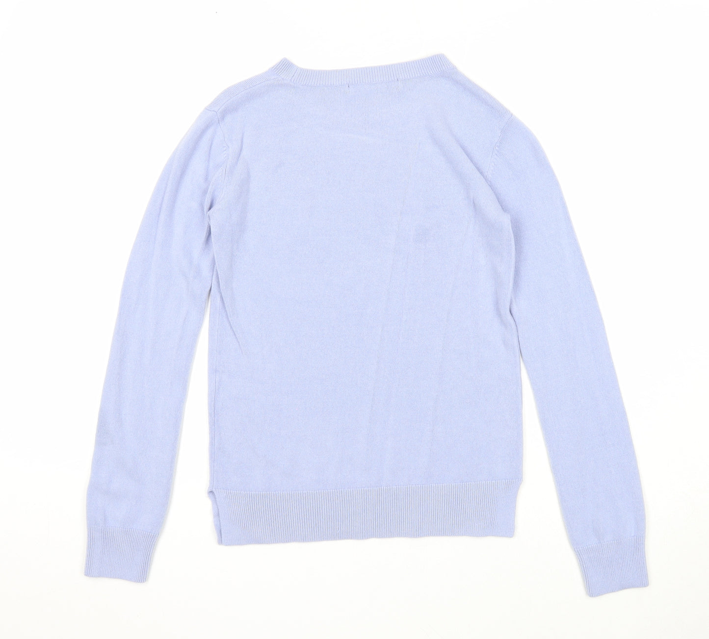 Marks and Spencer Womens Blue Round Neck Acrylic Pullover Jumper Size 6