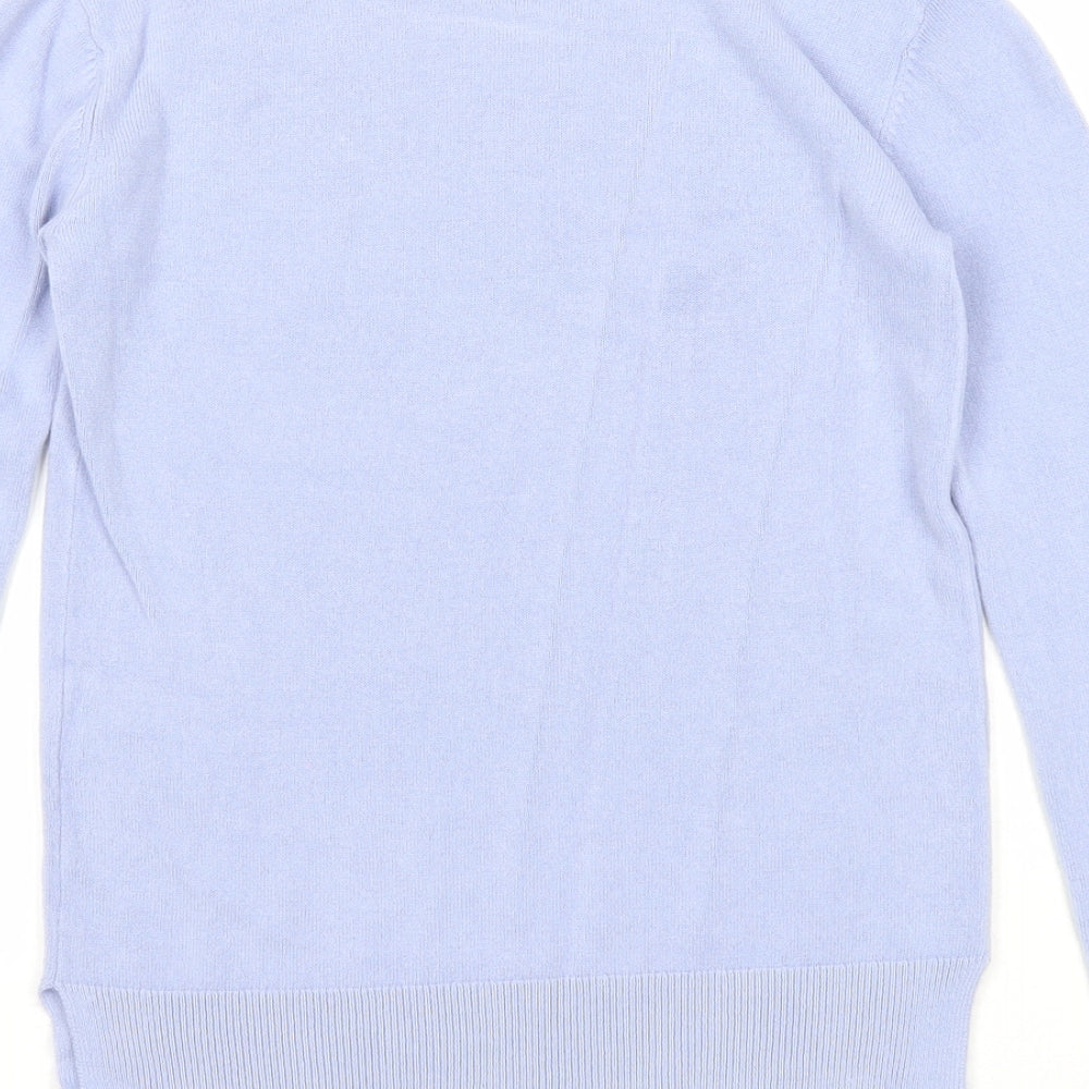Marks and Spencer Womens Blue Round Neck Acrylic Pullover Jumper Size 6