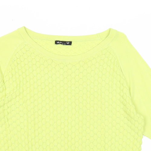 Marble Womens Green Round Neck Viscose Pullover Jumper Size 14