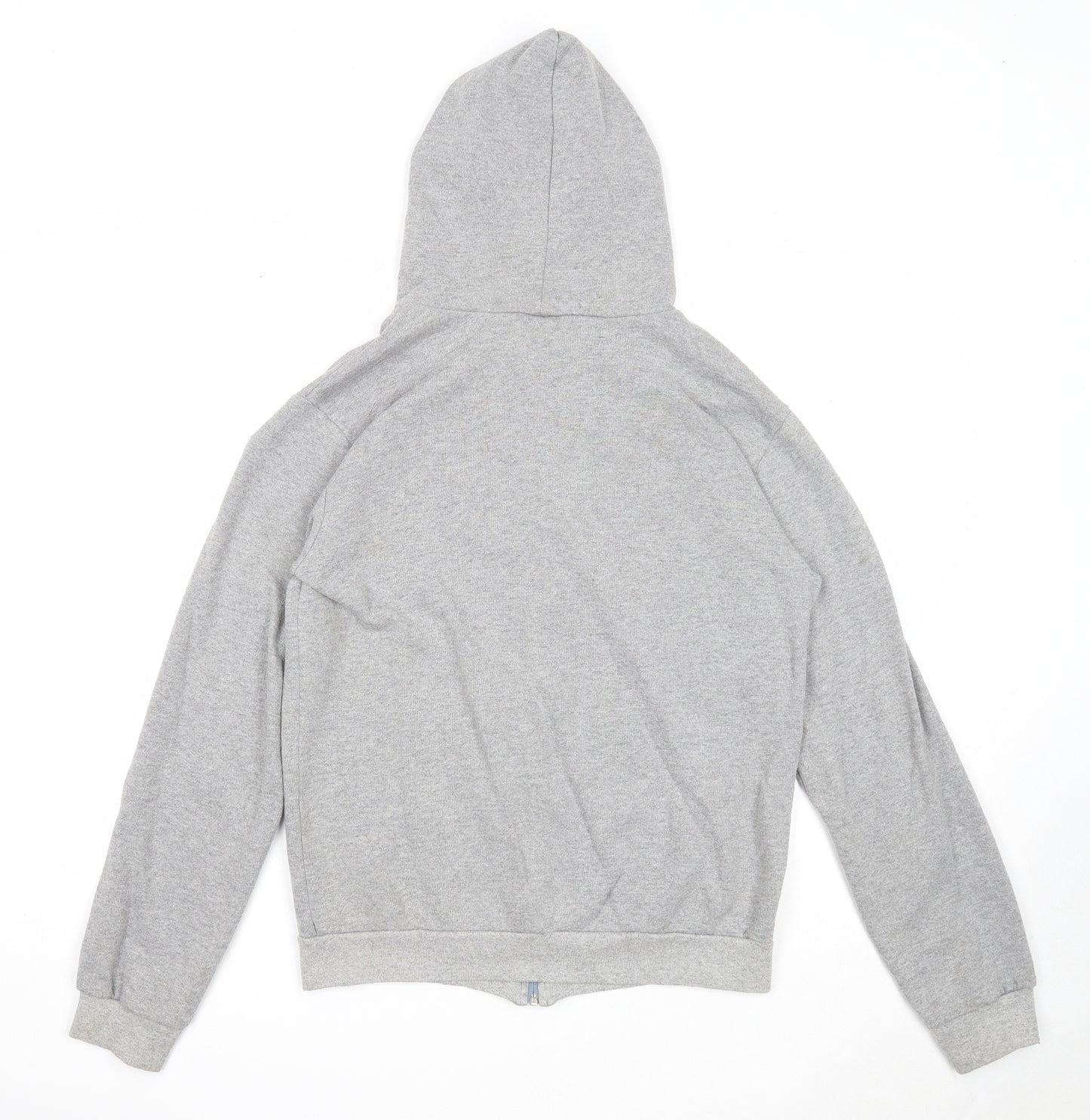 Essentials Mens Grey Polyester Full Zip Hoodie Size M