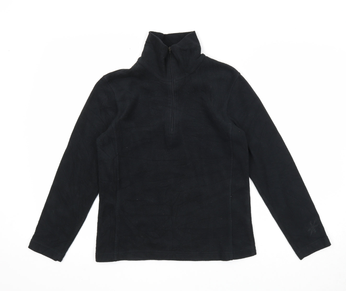 Snow Rock Womens Black Polyester Pullover Sweatshirt Size XS Zip