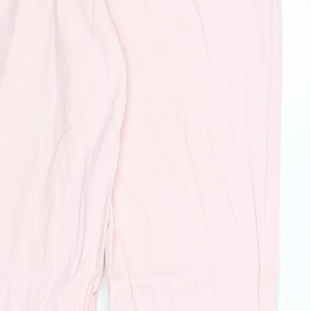 Preworn Womens Pink Cotton Straight Jeans Size 18 Regular Zip