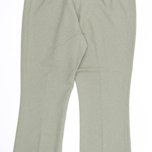 Agenda Womens Green Polyester Trousers Size 18 Regular Zip