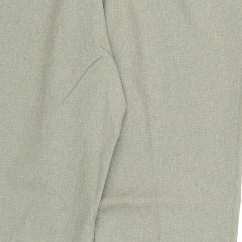 Agenda Womens Green Polyester Trousers Size 18 Regular Zip