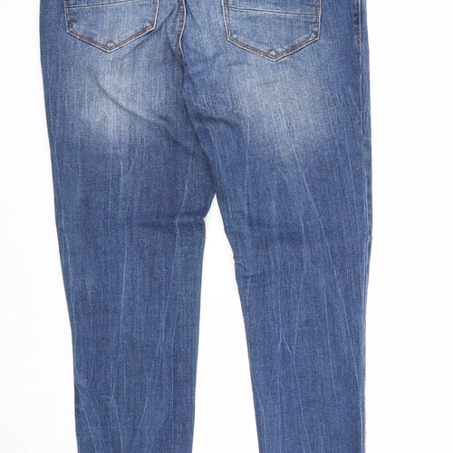 Preworn Womens Blue Cotton Skinny Jeans Size 6 Regular Zip