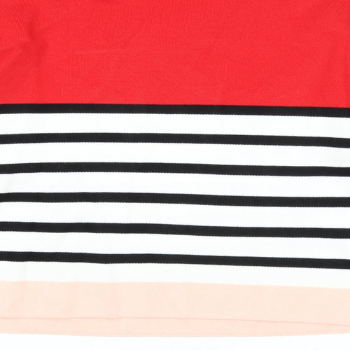 New Look Womens Multicoloured Round Neck Striped Viscose Pullover Jumper Size M