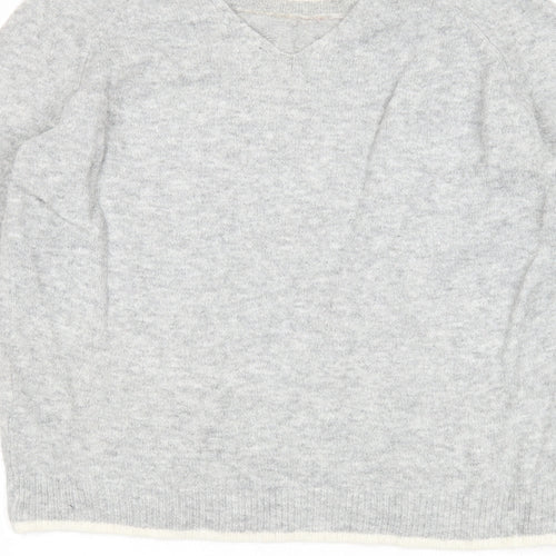 Dorothy Perkins Womens Grey Round Neck Acrylic Pullover Jumper Size 10