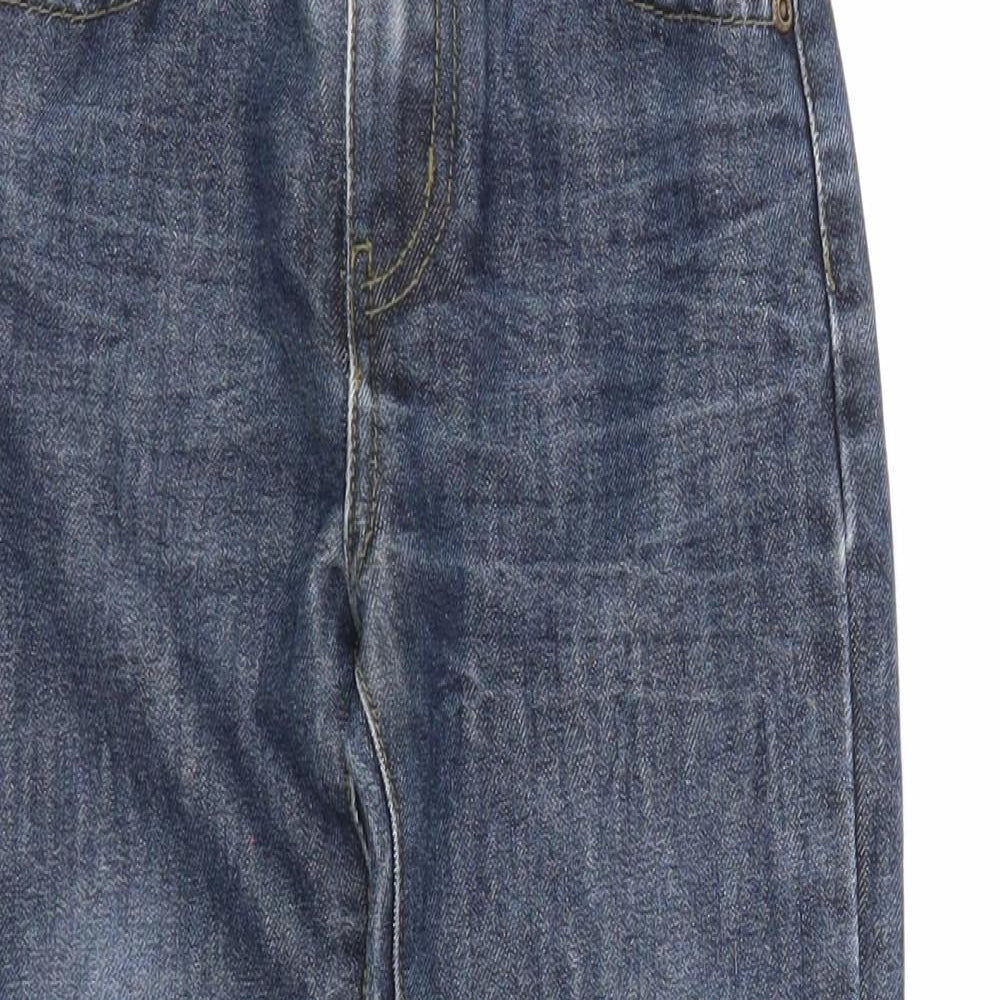 Urban Rascals Boys Blue Cotton Straight Jeans Size 4-5 Years Slim Zip