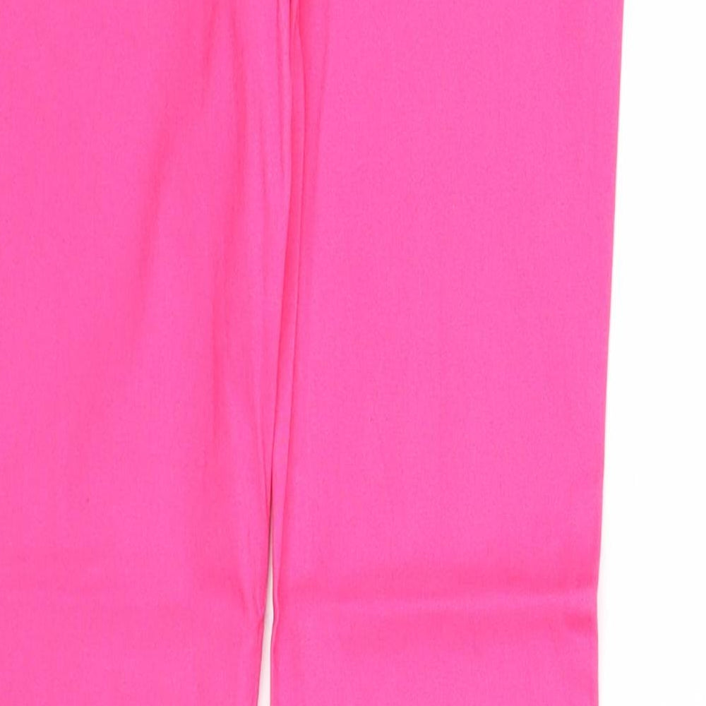 Preworn Girls Pink Cotton Skinny Jeans Size 11-12 Years Regular Zip