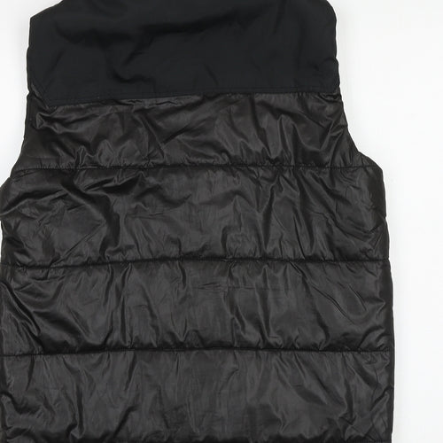 Preworn Mens Black Quilted Waistcoat Size S Zip