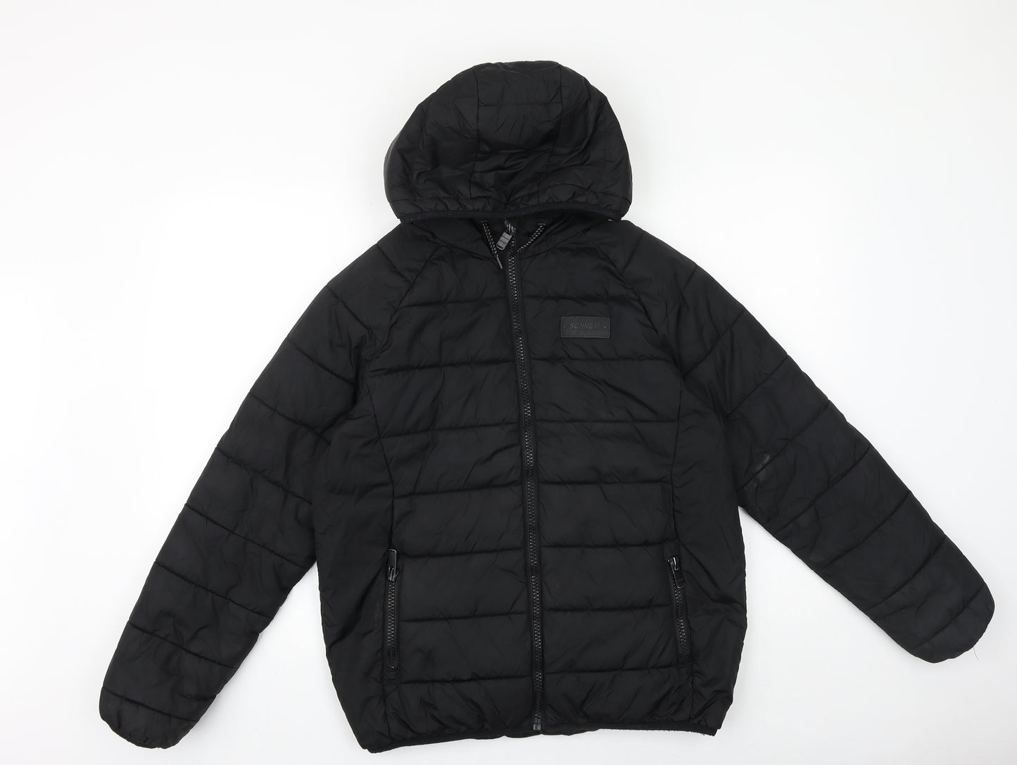 Sonneti Boys Black Quilted Jacket Size 13-14 Years Zip