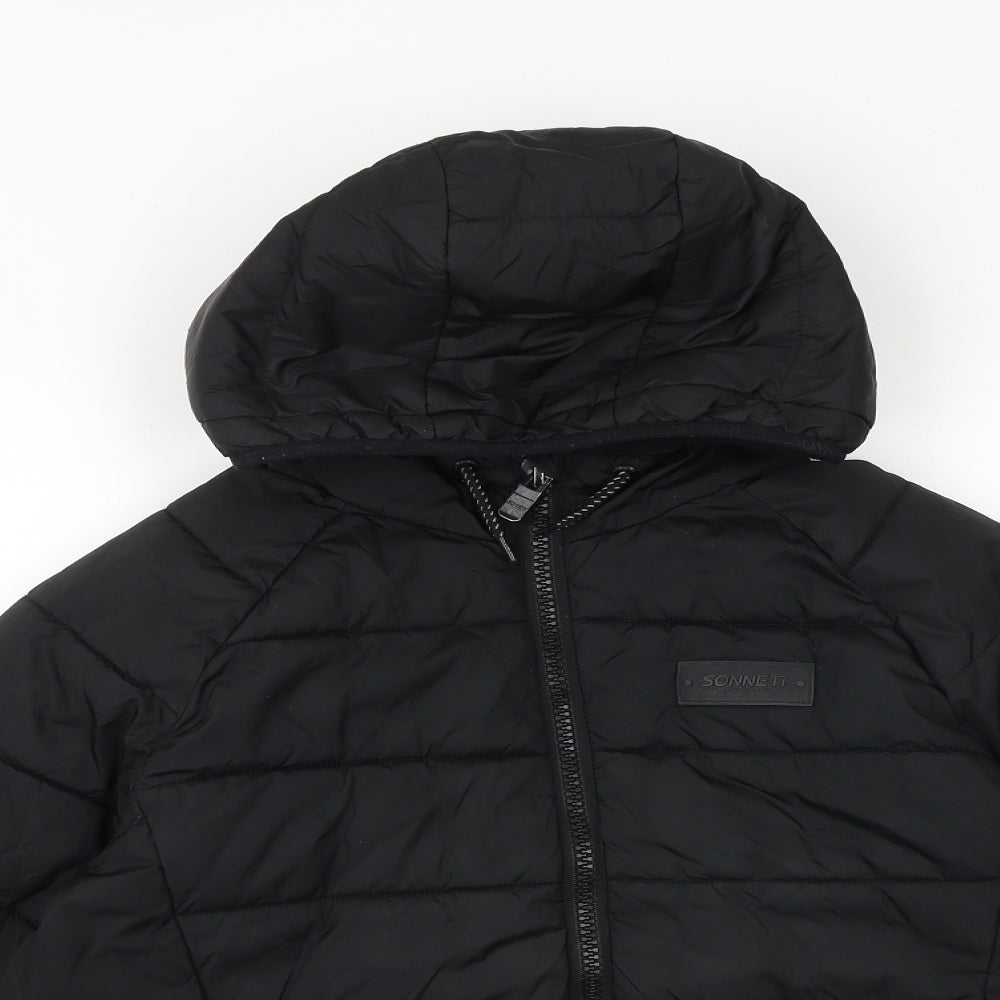 Sonneti Boys Black Quilted Jacket Size 13-14 Years Zip