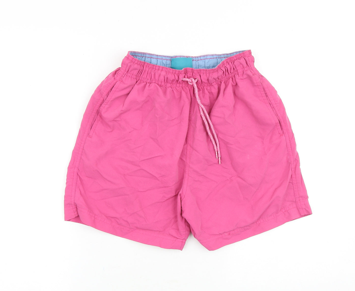 Cedar Wood State Mens Pink Polyester Sweat Shorts Size S Regular Drawstring - Swim Shorts