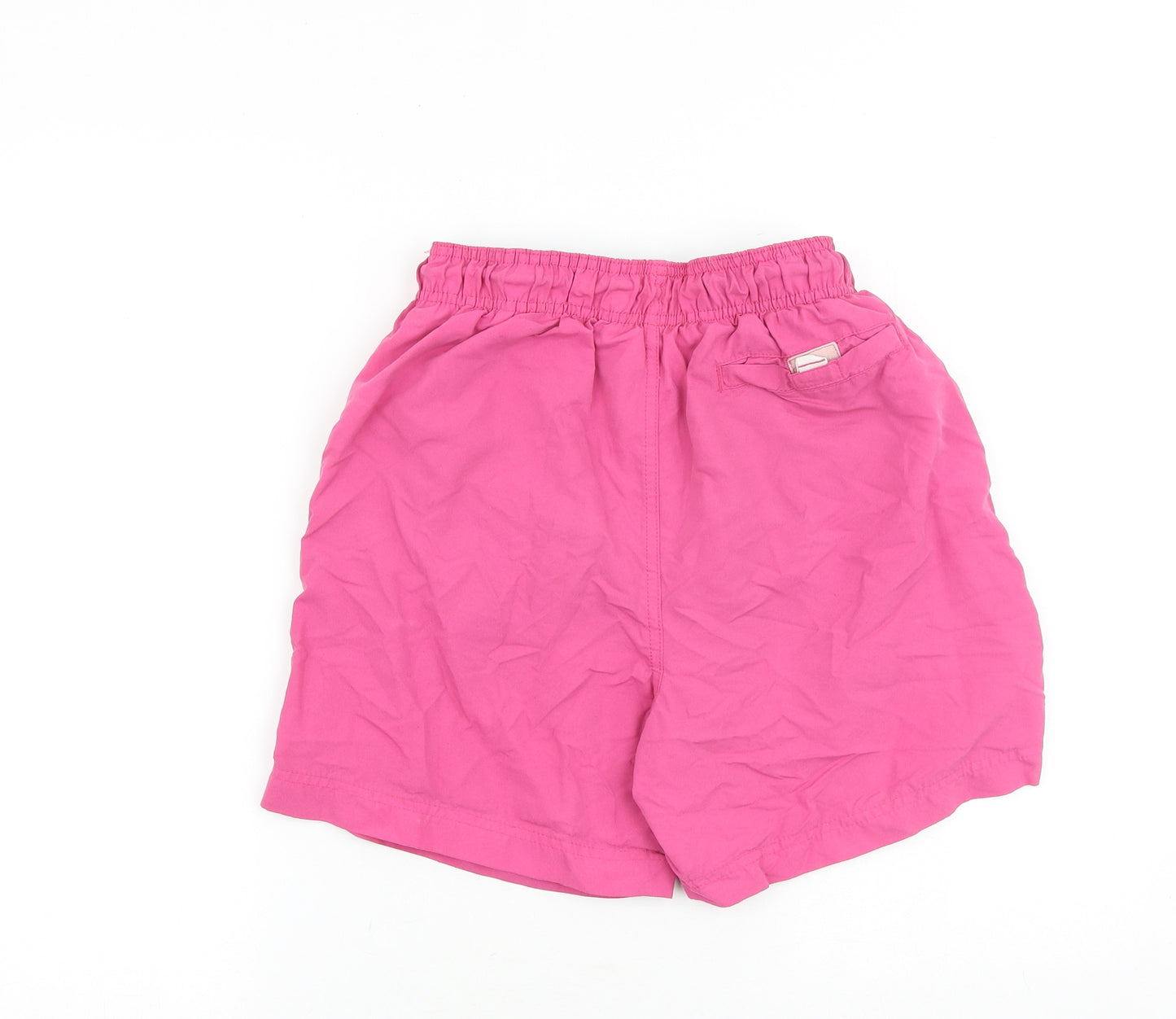 Cedar Wood State Mens Pink Polyester Sweat Shorts Size S Regular Drawstring - Swim Shorts