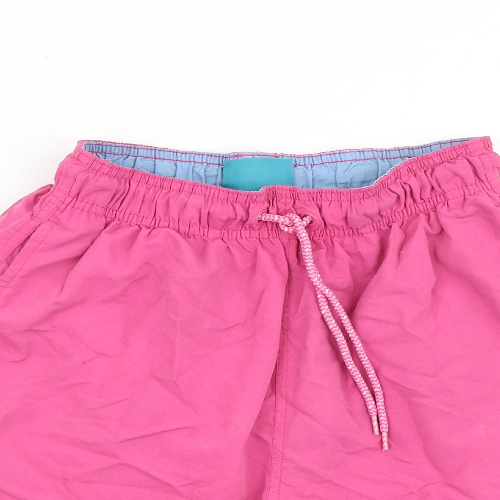 Cedar Wood State Mens Pink Polyester Sweat Shorts Size S Regular Drawstring - Swim Shorts
