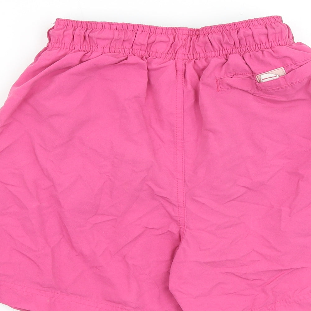 Cedar Wood State Mens Pink Polyester Sweat Shorts Size S Regular Drawstring - Swim Shorts