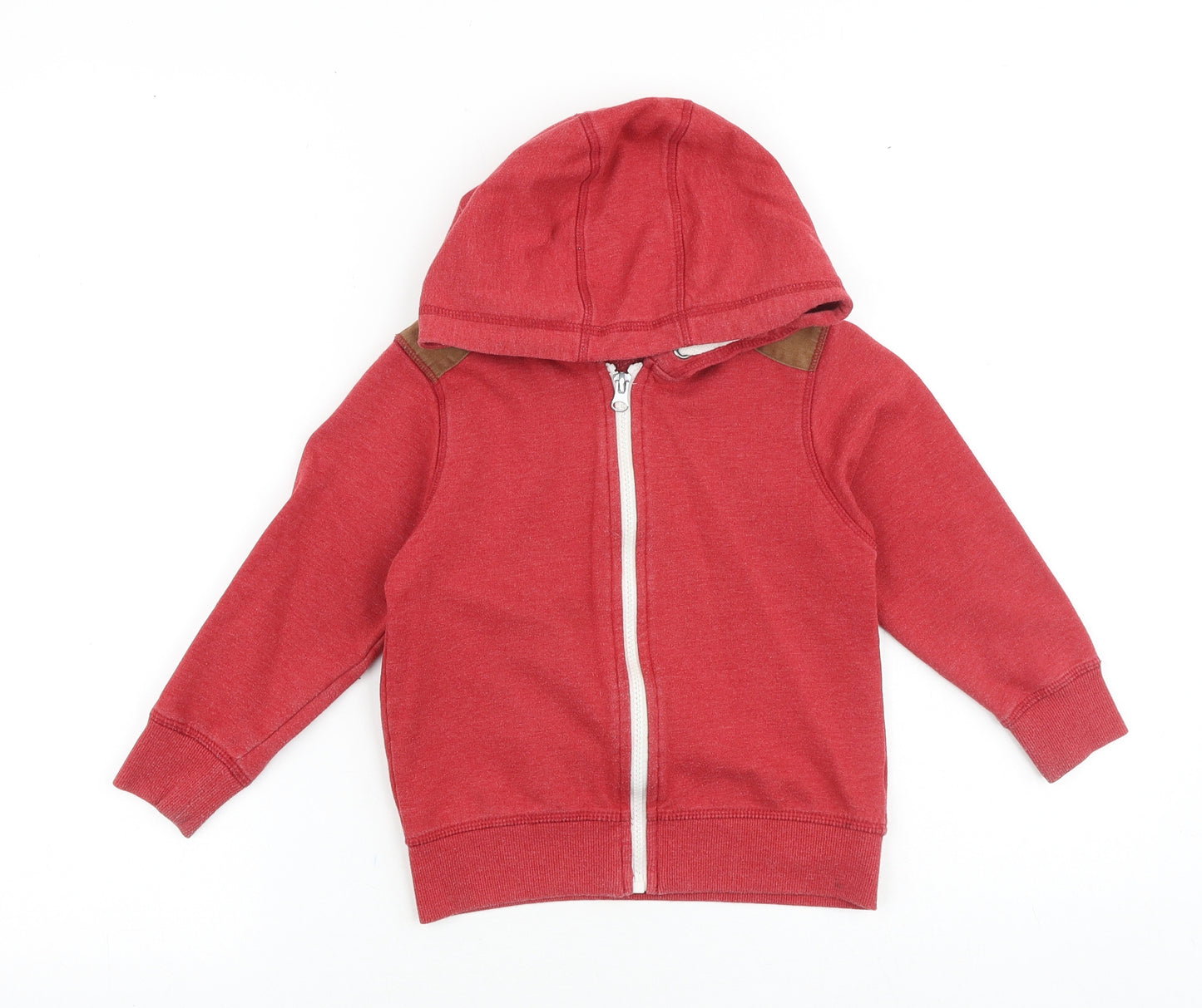 George Boys Red Cotton Full Zip Hoodie Size 3-4 Years Zip