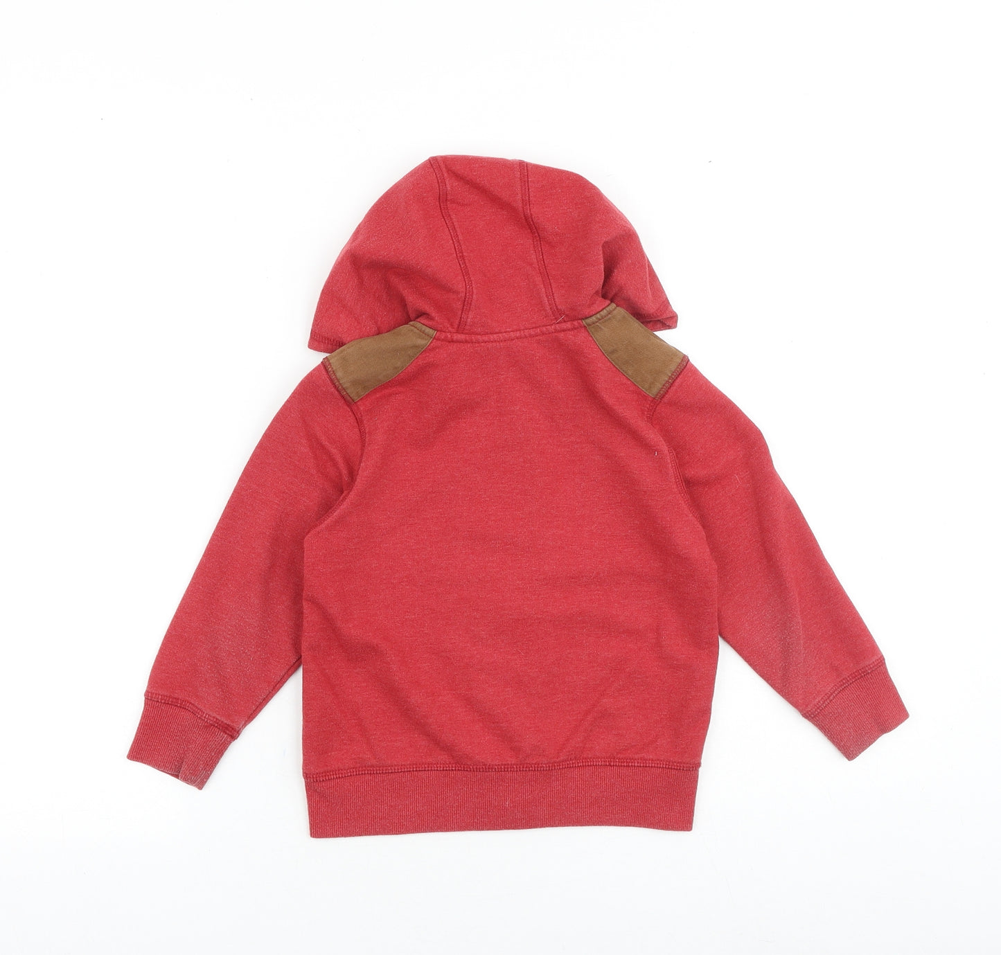 George Boys Red Cotton Full Zip Hoodie Size 3-4 Years Zip
