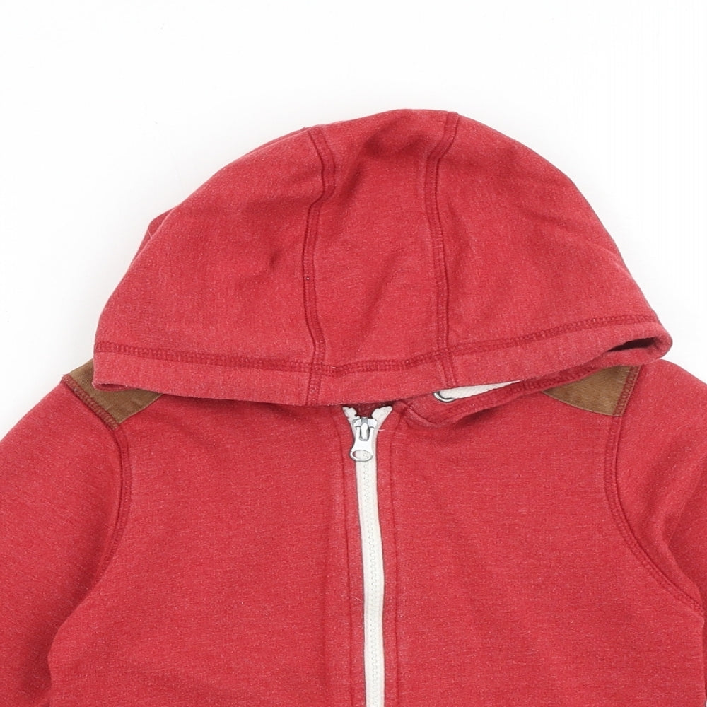 George Boys Red Cotton Full Zip Hoodie Size 3-4 Years Zip