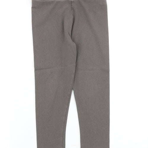 NEXT Girls Grey Cotton Jogger Trousers Size 9 Years Regular Pullover - Leggings