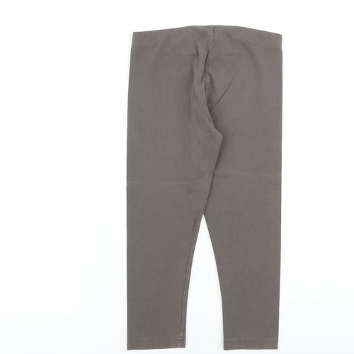 NEXT Girls Grey Cotton Jogger Trousers Size 9 Years Regular Pullover - Leggings