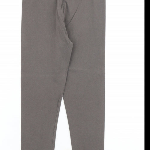 NEXT Girls Grey Cotton Jogger Trousers Size 9 Years Regular Pullover - Leggings