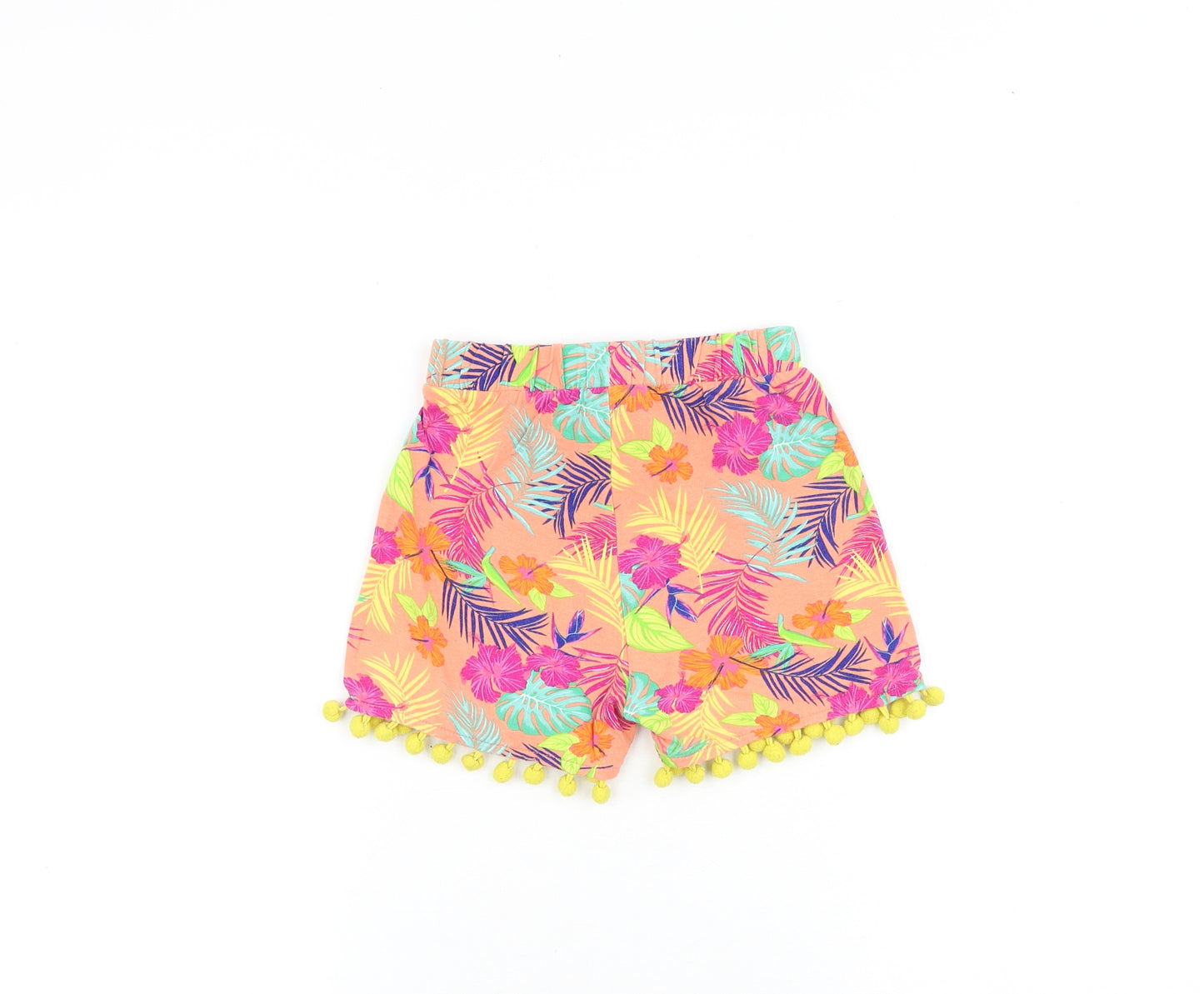 Matalan Girls Multicoloured Geometric Viscose Boyfriend Shorts Size 4-5 Years Regular Drawstring