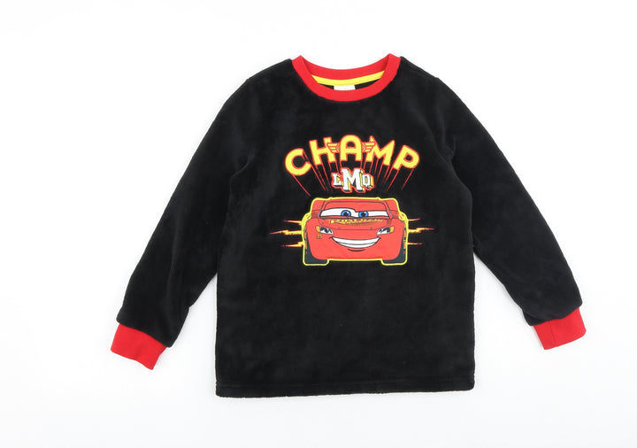 Disney Boys Black Polyester Pullover Sweatshirt Size 7-8 Years Pullover - Lightning McQueen