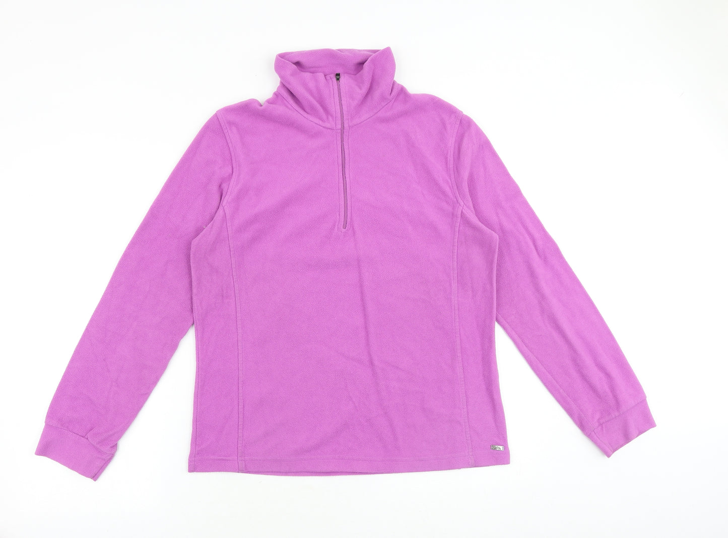 Dynamic Womens Purple Polyester Pullover Sweatshirt Size L Zip