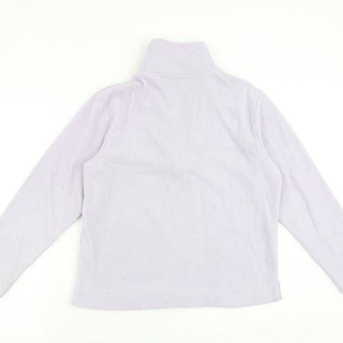 Active Womens Purple Polyester Pullover Sweatshirt Size 10 Zip