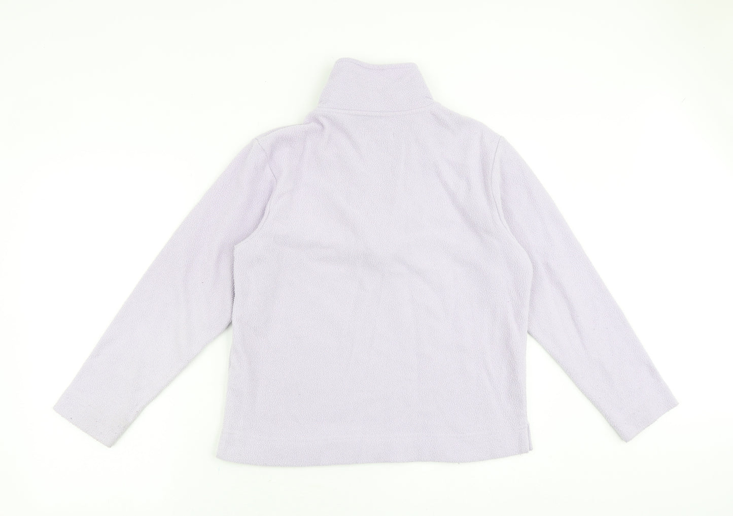 Active Womens Purple Polyester Pullover Sweatshirt Size 10 Zip