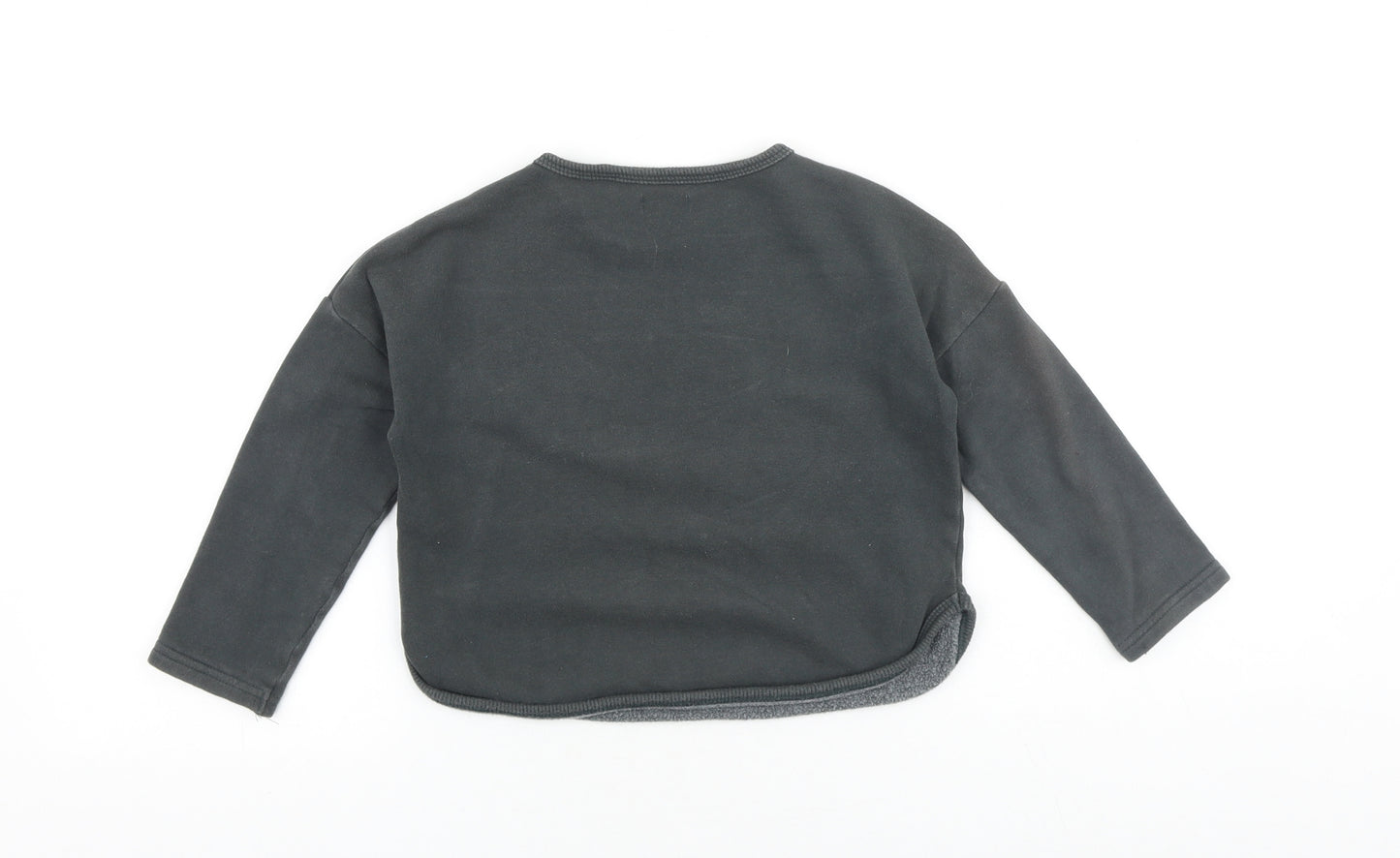NEXT Girls Grey Cotton Pullover Sweatshirt Size 5 Years Pullover - Star