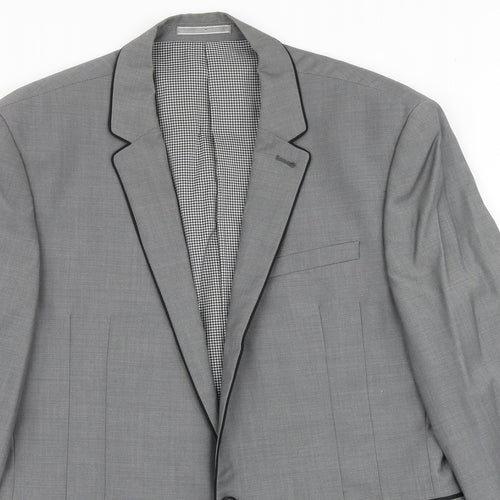 NEXT Mens Grey Wool Jacket Blazer Size 40 Regular