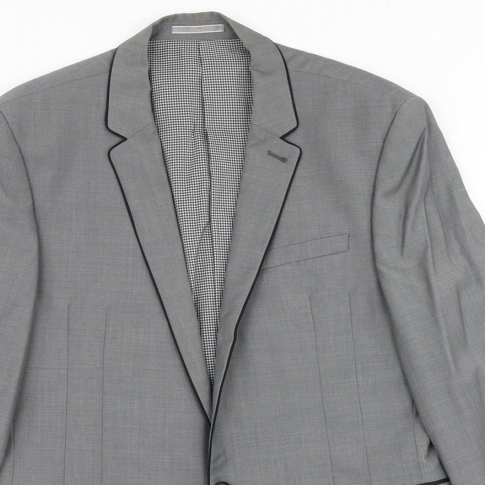 NEXT Mens Grey Wool Jacket Blazer Size 40 Regular
